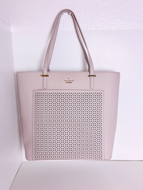 kate spade Handbags - Kate Spade Cedar Street Perforated Tayler Tote Beige Handbag Bag